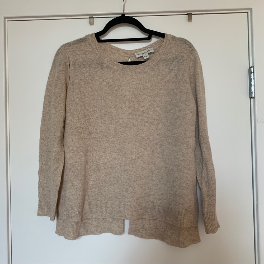 White + warren cashmere cutout sweater